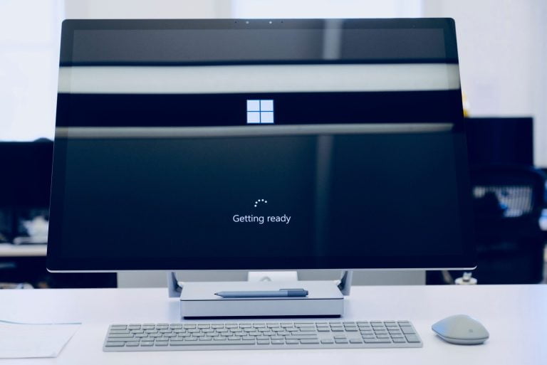 Computer doing Windows updates.
