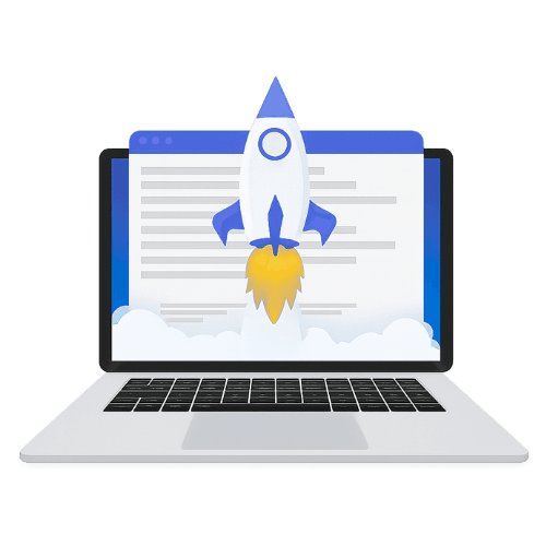 Spaceship on laptop
