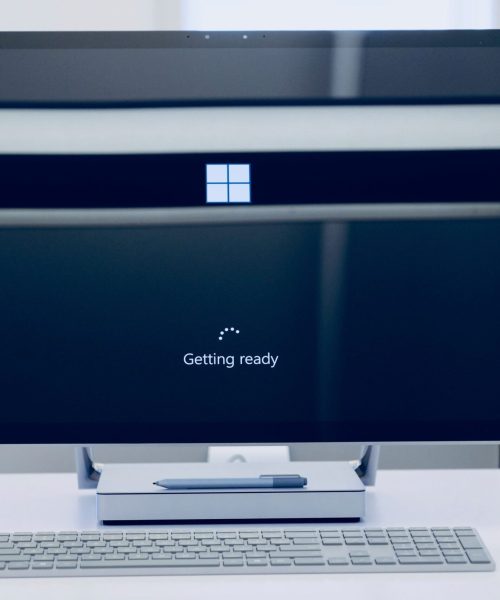 Computer doing Windows updates.